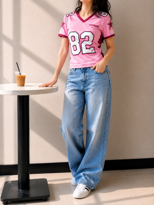 Pink Summer Sports Tee Front View
